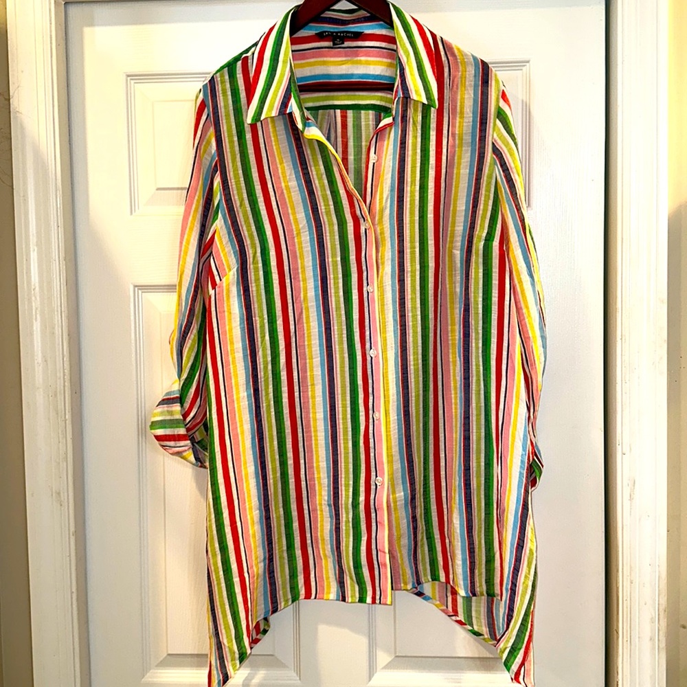 Zac & Rachel striped cover-up XL